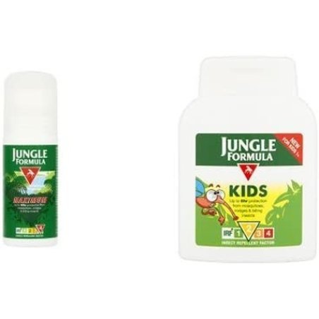 Jungle Formula Maximum Roll On 50ml and Insect Repellent Lotion for Kids 125ml - Pack of 2