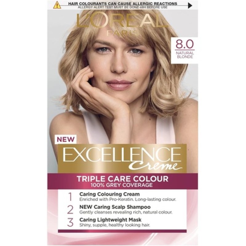 L'Oréal Paris Excellence Crème Permanent Hair Dye 8.1 Natural Beige Blonde 1 Count