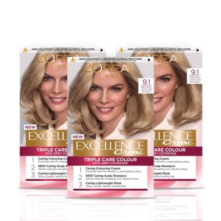 L'Oreal Paris Excellence 91 Light Ash Blonde Hair Color