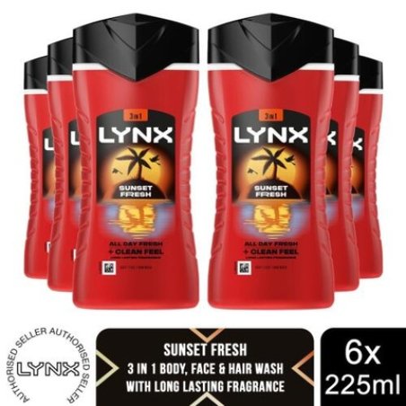 Lynx Sunset Fresh Body Wash for Men 225ml
