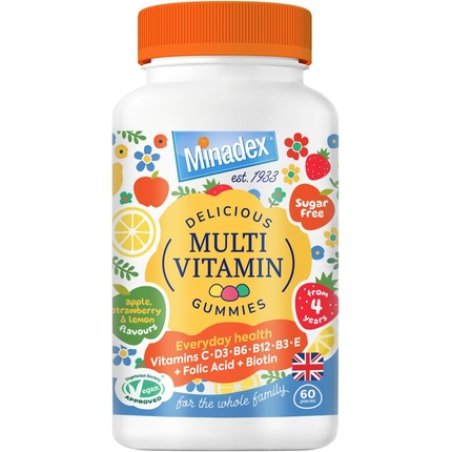 Minadex Premium Multivitamin Gummies 60 Count for Adults & Children