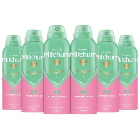 Mitchum Women Triple Odor Defense 48hr Protection Deodorant Spray & Antiperspirant 200ml Powder Fresh