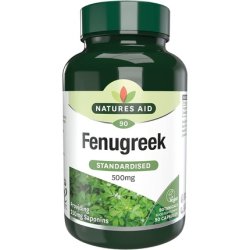 Natures Aid 500mg Fenugreek Vegan Capsules 90 Count