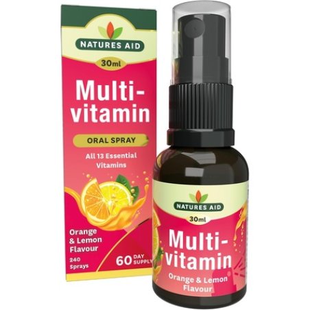 Natures Aid Multivitamin Daily Oral Spray 30ml Natural High Strength Supports Energy Tiredness Fatigue Healthy Immune &