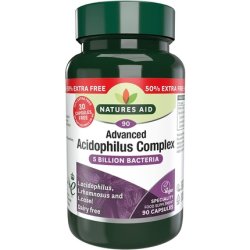 Natures Aid Acidophilus Complex, 5 Billion Bacteria, 90 Capsules Lactobacillus