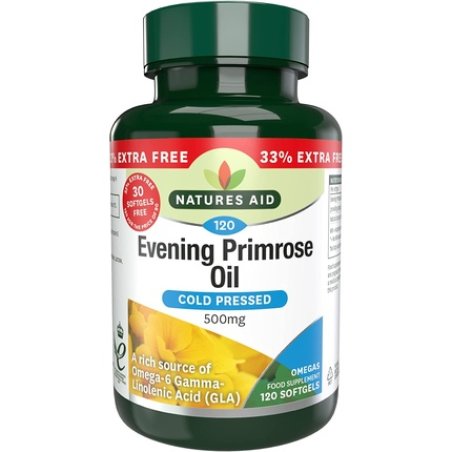 Natures Aid EPO 500mg 120 Capsules - 33% Extra Fill