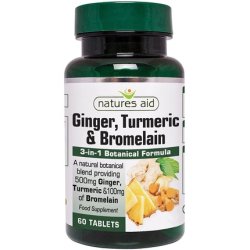 Natures Aid Ginger, Turmeric And Bromelain 60 Tabs