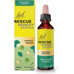 Rescue Remedy Dropper 20ml Mint & Apple Comfort & Reassurance Alcohol Free Natural Emotional Wellness Day Support