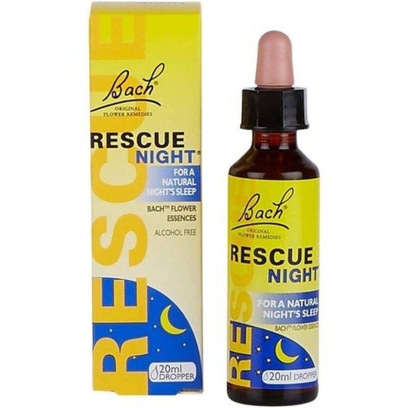 Nelsons Rescue Night Dropper Flower Essence Emotional Support for Natural Sleep 20ml