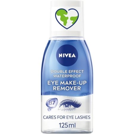 Nivea Double Effect Waterproof Eye Makeup Remover 125ml With Cornflower Extract And Biotin