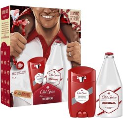 Old Spice for Men Dad Toiletries Gift Box Original Mens Aluminum Free Deodorant Stick 50ml & Aftershave Lotion 100ml