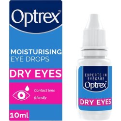 Optrex Moisturising Eye Drops 10ml - Contact Lens Safe, Relieves Irritation