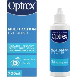 Optrex Multi Action Eye Wash for Irritated, Tired, Uncomfortable Eyes 300ml