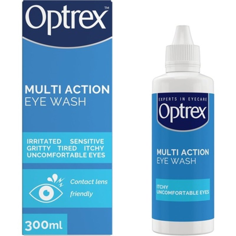 Optrex Multi Action Eye Wash for Irritated, Tired, Uncomfortable Eyes 300ml