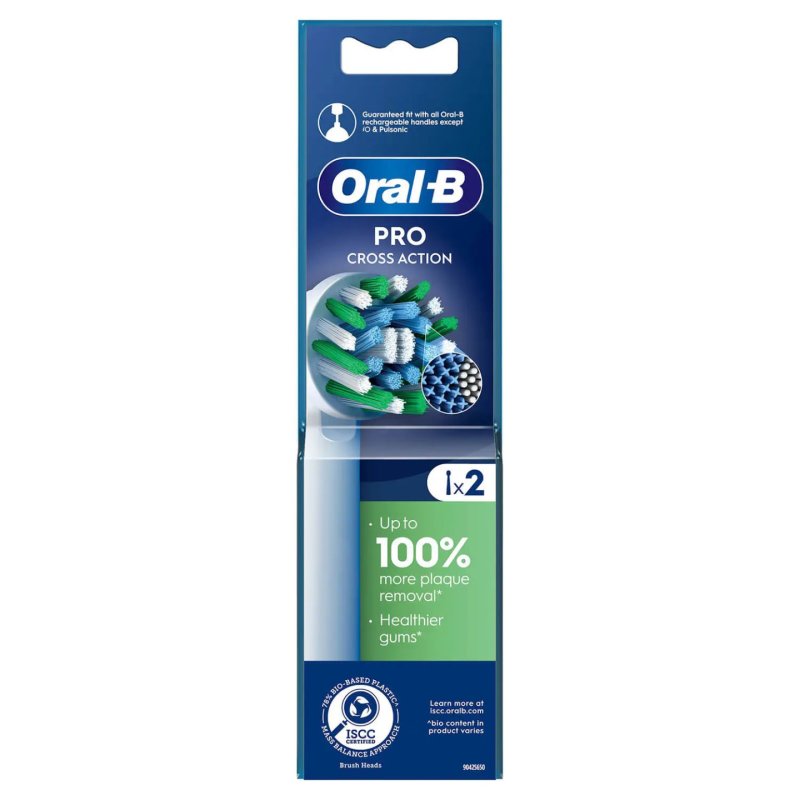 Oral-B CrossAction 2 pièce(s) Blanc