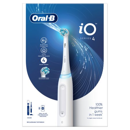 Oral-B iO4 Electric Toothbrush with Brush Head and Travel Case White