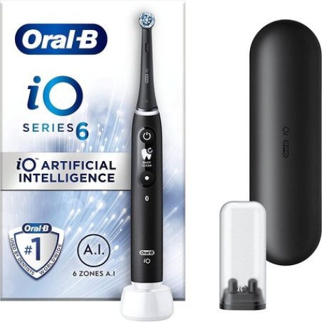 Oral-B iO6 Electric Toothbrush with Revolutionary iO Technology 5 Modes with Teeth Whitening Black Lava