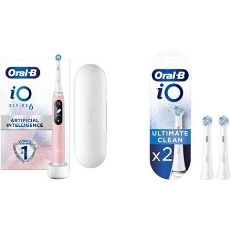 Oral-B iO6 Electric Toothbrush with 5 Modes and Travel Case - Pink Sand