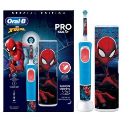 Oralb Pro Kids Electric Toothbrush With 1 Head And 4 Spiderman Stickers