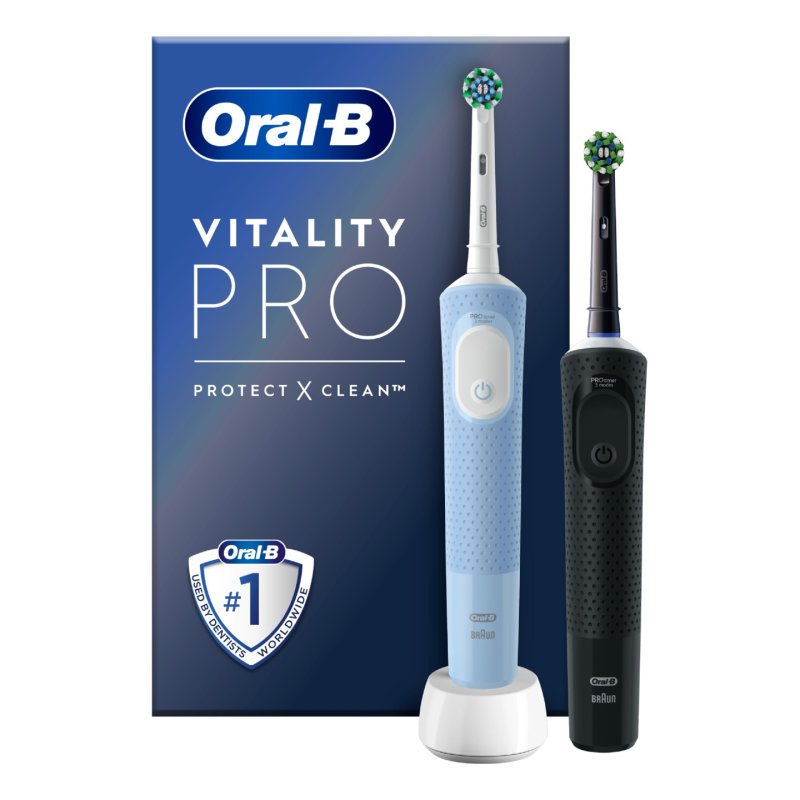 Oral-B Vitality Pro Electric Toothbrush for Adults with 2 Toothbrush Heads