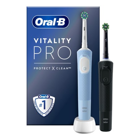 Oral-B Vitality Pro Electric Toothbrush for Adults with 2 Toothbrush Heads