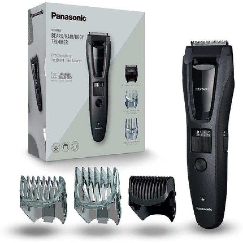 Panasonic ER-GB62 Wet and Dry Electric Hair Beard and Body Trimmer for Men with 40 Cutting Lengths Grey
