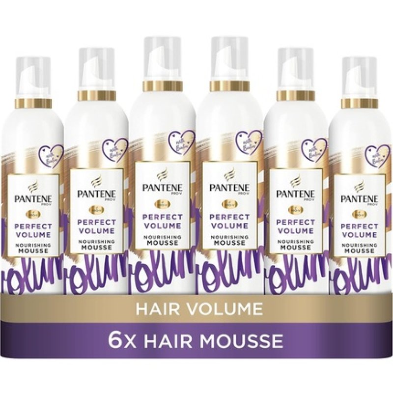 Pantene Hair Mousse For Volume Heat Protection Spray Hair Thickening Products Volumising Non Sticky With Biotin