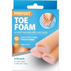 Profoot Toe Foam Instant Pain Relief For Bunions And Corns Soft Foam Toe Tubes Foam Toe Protectors Relieves Pressure