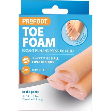 Profoot Toe Foam Instant Pain Relief For Bunions And Corns Soft Foam Toe Tubes Foam Toe Protectors Relieves Pressure