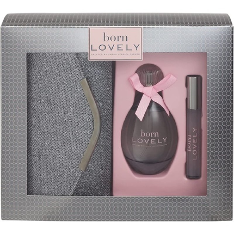 Sarah Jessica Parker Born Lovely Eau de Parfum 100ml with Rollerball and Clutch Bag