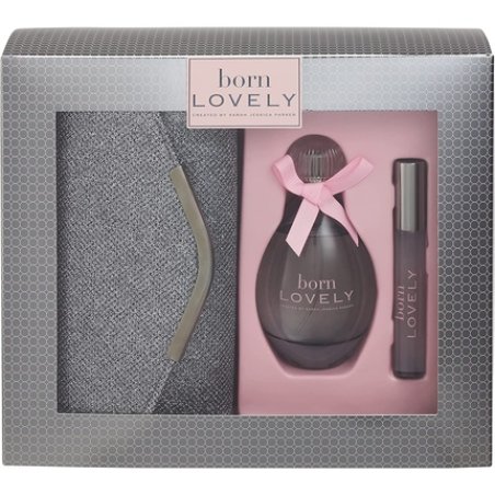 Sarah Jessica Parker Born Lovely Eau de Parfum 100ml with Rollerball and Clutch Bag