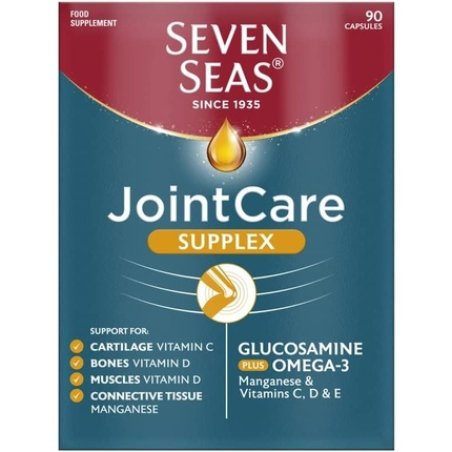 Seven Seas JointCare Supplements Supplex 90 High Strength Capsules with Glucosamine Omega-3 EPA DHA Vitamin D C