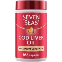 Seven Seas Cod Liver Oil Tablets Maximum Strength with Vitamin D EPA and DHA 60 Capsules
