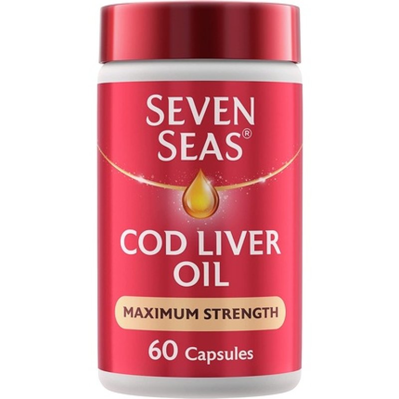 Seven Seas Cod Liver Oil Tablets Maximum Strength with Vitamin D EPA and DHA 60 Capsules