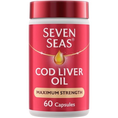 Seven Seas Cod Liver Oil Tablets Maximum Strength with Vitamin D EPA and DHA 60 Capsules