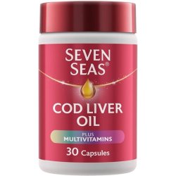 Seven Seas Cod Liver Oil Tablets Plus Multivitamins and Omega-3 30 High Strength Capsules