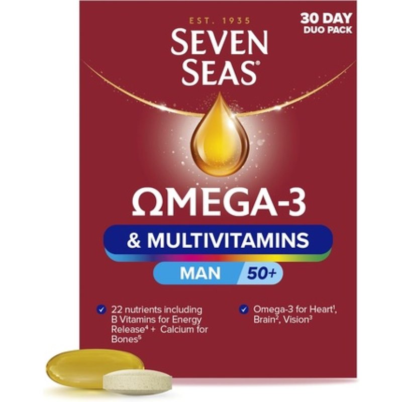 Seven Seas Omega-3 and Multivitamins for Men 50 30 Day