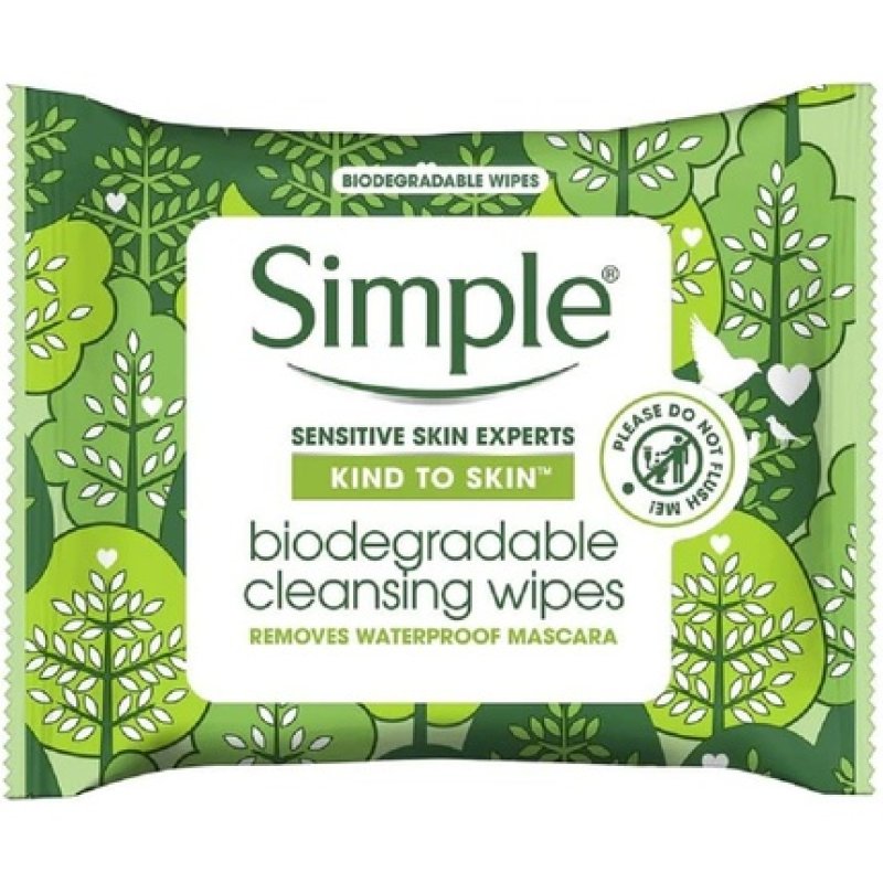 Simple Biodegradable Cleansing Face Wipes