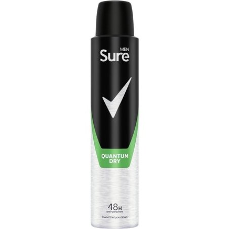 Sure Men Quantum Dry Anti-Perspirant Aerosol Deodorant for Men 200ml