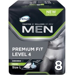 Tena Men's Premium Pants Large Pack Of 8