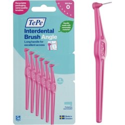Tepe Interdental Brush Angle Pink 0.4mm ISO - Pack of 6