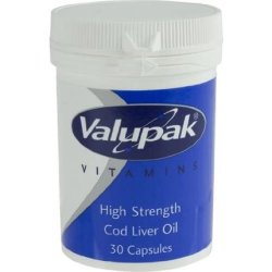 BR Pharmaceuticals Limited Valupak Cod Liver Oil Capsules 550mg 30 Capsules