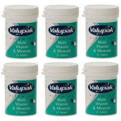 Valupak Multivitamin & Mineral 25 Tablets