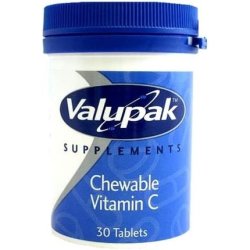 Valupack 500mg Chewable Vitamin C Tablets 30 Tablets