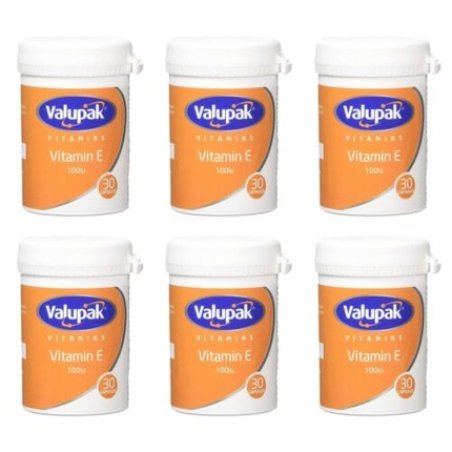 VALUPAK Vitamin E 100iu Capsules 30 Pack - Pack of 6