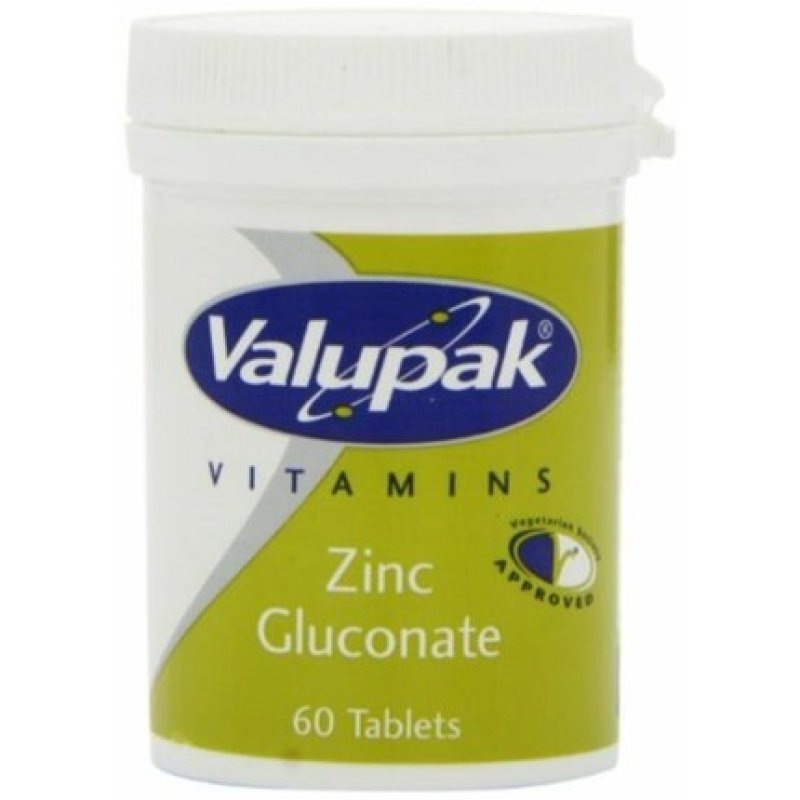 Valupak Zinc Gluconate Tablets 10mg 60 Tablets