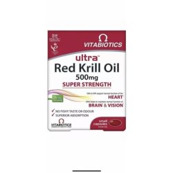 Vitabiotics Ultra Red Krill Oil Super Strength Heart Brain & Vision 180 Capsules