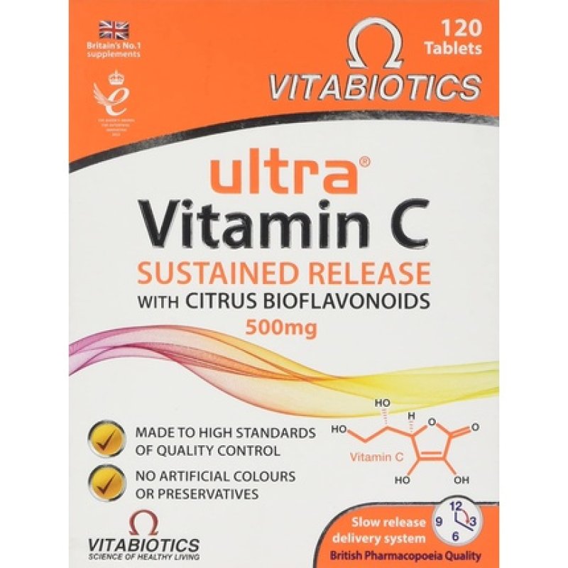 Ultra Vitamin C Sr and Bioflavonoid Tablets 120 Tablets