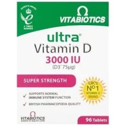 Vitabiotics Ultra Vitamin D 3000iu Super Strength Tablets 96 Pack