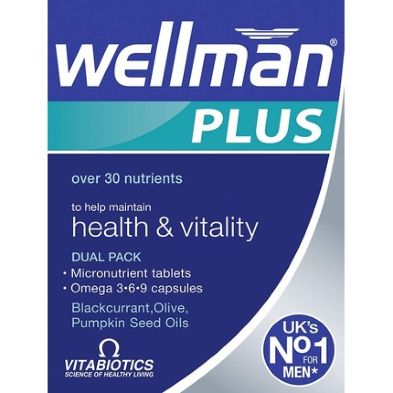 Vitabiotics Wellman Plus Omega 3 6 9 56 Capsules